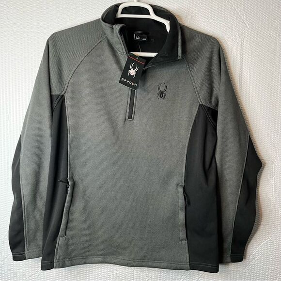 NEW SPYDER 1/4 Zip Pullover With Fleece Inside Size L - Picture 1 of 7